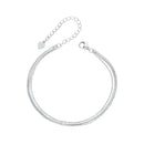 925 Sterling Silver & White Gold Plated Bracelet-1