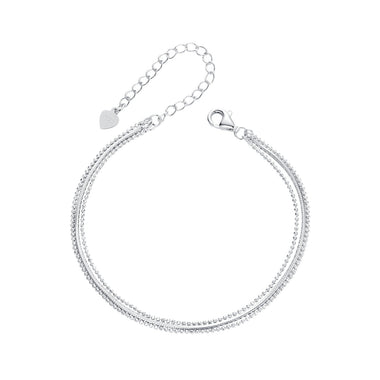 925 Sterling Silver & White Gold Plated Bracelet