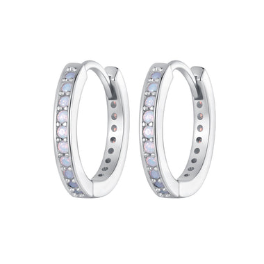 925 Sterling Silver Opal Earrings for Women