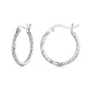 925 Sterling Silver Earrings with White Gold Plating-1