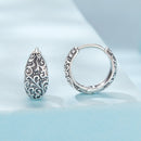 925 Sterling Silver Oxidized Silver Earrings 1.2*0.6cm for Women-2