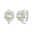 925 Sterling Silver Earrings with Transparent Glass, 12x9mm Size for Women-2