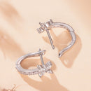 925 Sterling Silver White Gold Plated CZ Earrings for Women-4