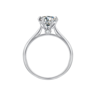 925 Sterling Silver Moissanite 1 Carat Ring Size 6 for Women - 0