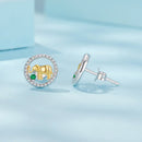 925 Sterling Silver Earrings with CZ in White Gold Plated for Women-5