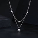 925 Sterling Silver Plated Platinum 5.0mm Moissanite Necklace for Women-4
