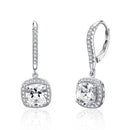 925 Sterling Silver Plated Gold Pavé Setting CZ Earrings for Women-1