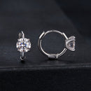 925 Sterling Silver & White Gold Plated 0.5 Carat Moissanite Earrings for Women-4