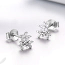 925 Sterling Silver Earrings with CZ in Pavé Setting, 0.6*0.7cm for Women-3