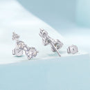 925 Sterling Silver Earrings with Pavé Setting CZ | Size 0.6*1.45cm for Women-3