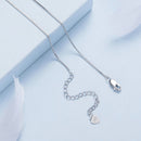 925 Sterling Silver Necklace with Pavé Setting CZ - Length 400+50mm - Women-5