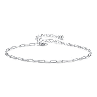 925 Sterling Silver Plated White Gold Adjustable Bracelet for Women - 0