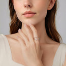 925 Sterling Silver Pavé Setting CZ White Gold Ring for Women-7