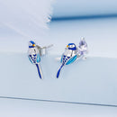 925 Sterling Silver Enamel Pavé CZ Earrings for Women-2