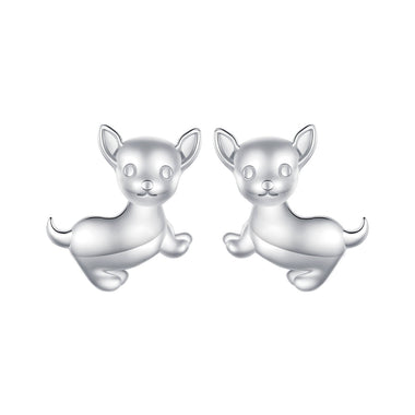 925 Sterling Silver Earrings Plated Platinum 10*12mm for Women
