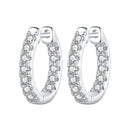 925 Sterling Silver 0.023 Carat Moissanite Earrings for Women-1