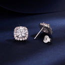 925 Sterling Silver Moissanite 1.0cm Earrings with Pavé Setting for Women-3