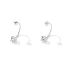 925 Sterling Silver Earrings for Women with CZ in Pavé Setting-2