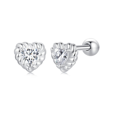 925 Sterling Silver Moissanite 0.15ct Earrings for Women - 0
