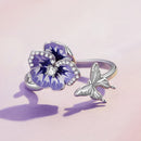 925 Sterling Silver Enamel Process Pavé Setting CZ Ring for Women-5
