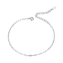 925 Sterling Silver & Plated Platinum Bracelet - 17+5cm Length-1