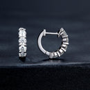 S925 Sterling Silver Moissanite Earrings, 1.3cm, Platinum Plated, for Women-2