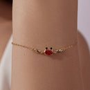925 Sterling Silver Gold Plated CZ Bracelet 15+6cm for Women-5
