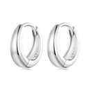 925 Sterling Silver 12*3mm Platinum Plated Earrings-4
