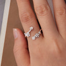 925 Sterling Silver Plated White Gold Ring for Women-4