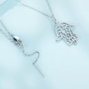 S925 Sterling Silver Plated Platinum Adjustable Necklace for Women-5