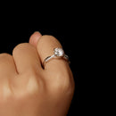 925 Sterling Silver Moissanite 0.65 Carat Ring Size 6 for Women-6