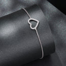 925 Sterling Silver Plated White Gold Moissanite Bracelet for Women-2