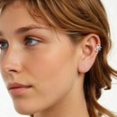 925 Sterling Silver Earrings with White Gold Plating, 0.9x1.2cm for Women-6