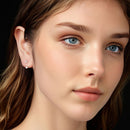 925 Sterling Silver White Gold Plated Moissanite Earrings 0.1 Carat for Women-7