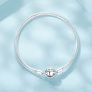 925 Sterling Silver Oxidized Silver White Gold 14.0mm Bracelet for Women-5