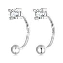 925 Sterling Silver Earrings for Women with CZ in Pavé Setting-1
