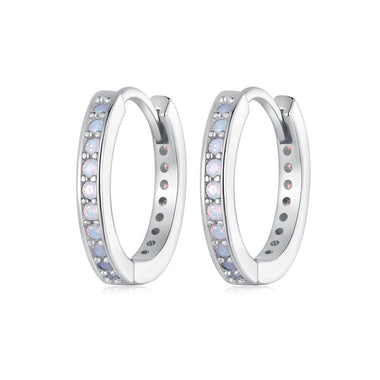 925 Sterling Silver Opal Earrings for Women - 0