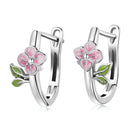 925 Sterling Silver Enamel Oxidized Silver Earrings for Women - 1.5x0.7cm-2