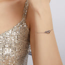 925 Sterling Silver White Gold Plated Chain Bracelet for Women-7