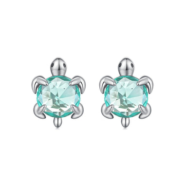925 Sterling Silver Earrings with Transparent Glass and Oxidized Finish for Women
