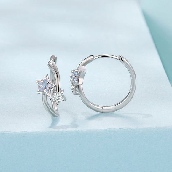 925 Sterling Silver Wedding Earrings with White Gold Plating and CZ Stones for Women