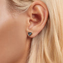 925 Sterling Silver Earrings 7mm Width with Transparent Glass for Women-9