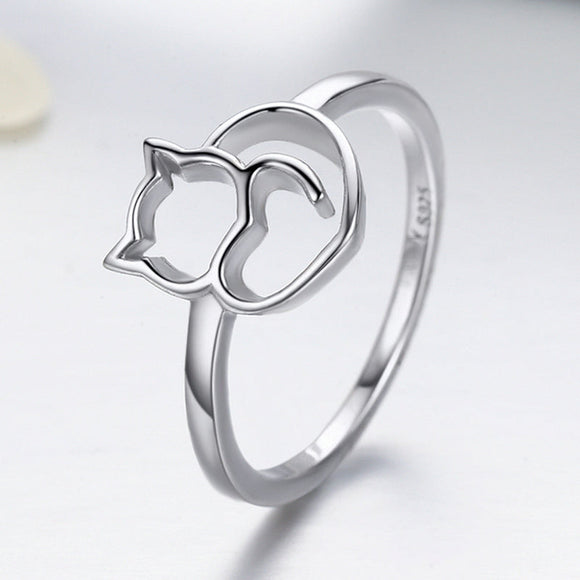 925 Sterling Silver Ring Size 5.0 with Platinum Plating for Women