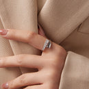 925 Sterling Silver Moissanite Ring Size E-5