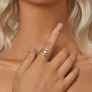 925 Sterling Silver White Gold Plated CZ Ring for Women-7