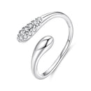 925 Sterling Silver Oxidized Pavé Setting CZ Ring-1