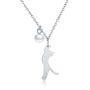925 Sterling Silver 0.6 Carat Pearl Necklace for Women-1