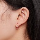925 Sterling Silver Rose Gold Plated Earrings with CZ in Pavé Setting-9