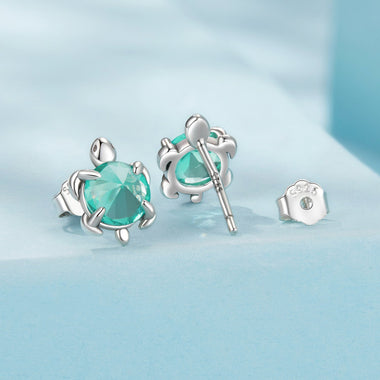 925 Sterling Silver Earrings with Transparent Glass and Oxidized Finish for Women - 0