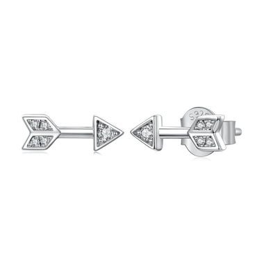 925 Sterling Silver 0.08ct and 0.12ct Moissanite Earrings in White Gold for Women